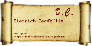 Dietrich Cecília névjegykártya